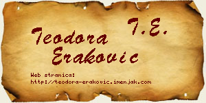 Teodora Eraković vizit kartica